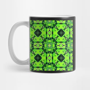 Pretty Green Leaves Lucky Clover Greenery Pattern 3 Mug